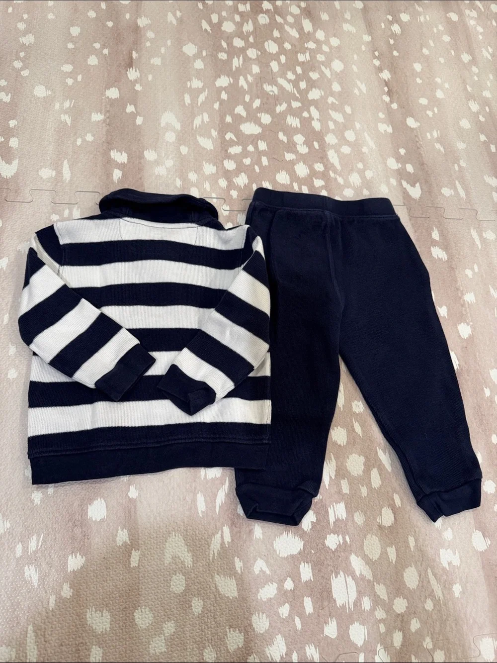 Ralph Lauren Boys 24M Striped Shawl Collar Sweater & Pants Set